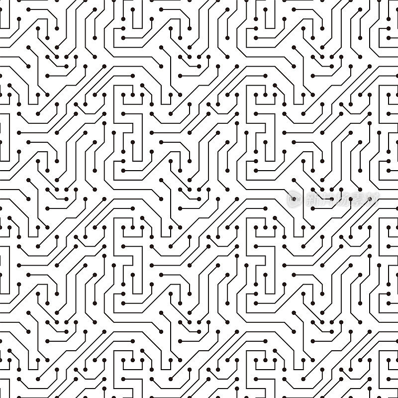 Circuit Board texture Background, seamless pattern